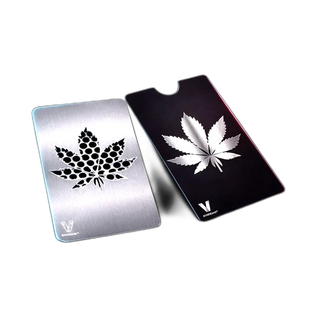 V Syndicate Grinder Card - Hanfblatt (Silber)