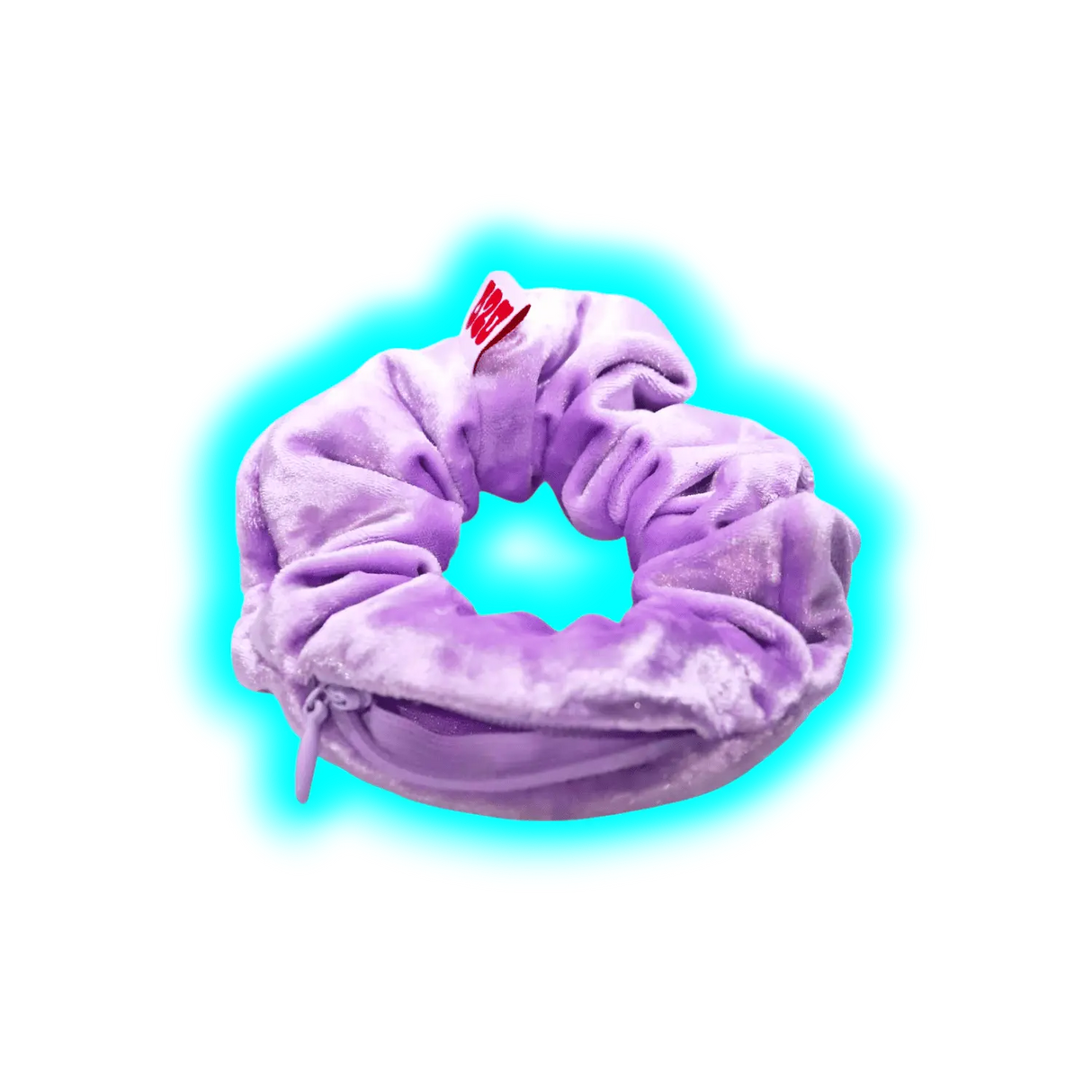 Ozo Secret Stash Scrunchy Samt Lila
