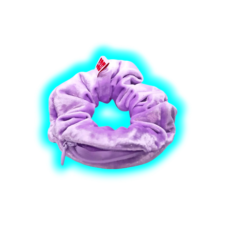 Ozo Secret Stash Scrunchy Samt Lila