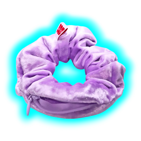 Ozo Secret Stash Scrunchy Samt Lila