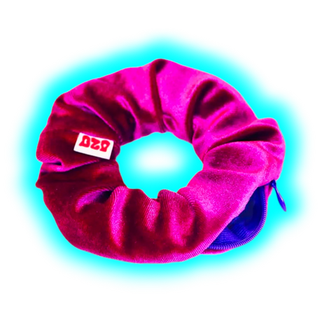 Ozo Secret Stash Scrunchy Samt Magenta