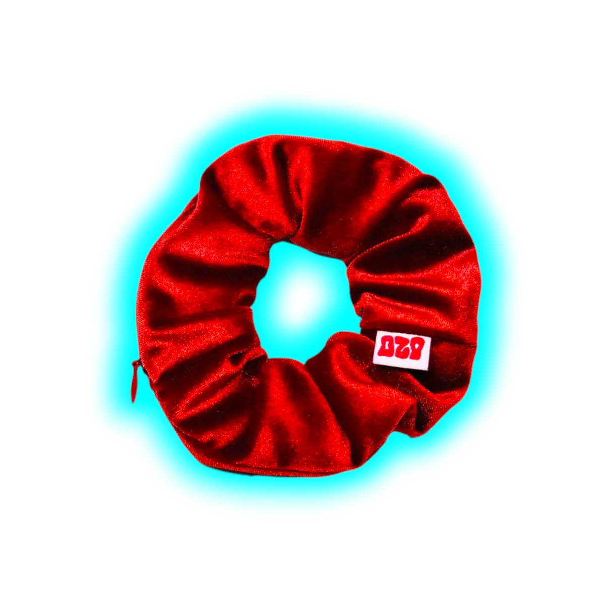 Ozo Secret Stash Scrunchy Samt Red
