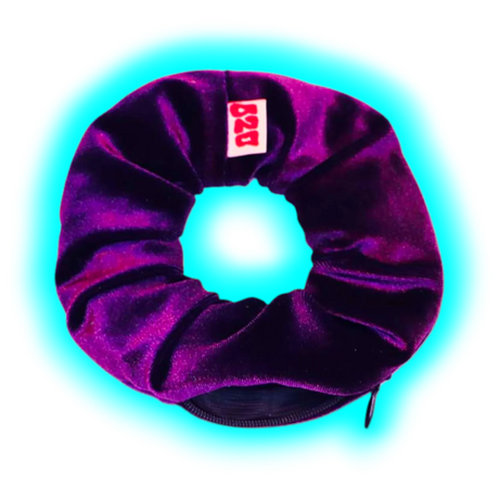 Ozo Secret Stash Scrunchy Samt Violet