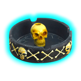 Polyresin Ashtray Skull