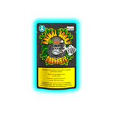 Animal Squad Cannabis: Verpackungsdesign mit illustriertem Affen-Charakter und obligatorischen Gesundheitshinweisen (DE/FR/IT).