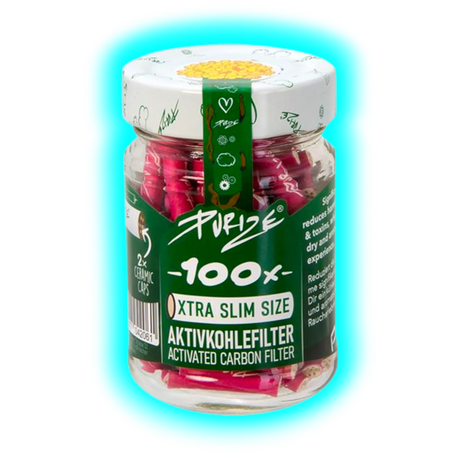 PURIZE Xtra-Slim ø 5,9mm 100er Glas Pink