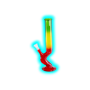 Rasta Ice Bong gebogen 31cm