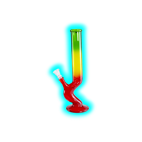 Rasta Ice Bong gebogen 31cm