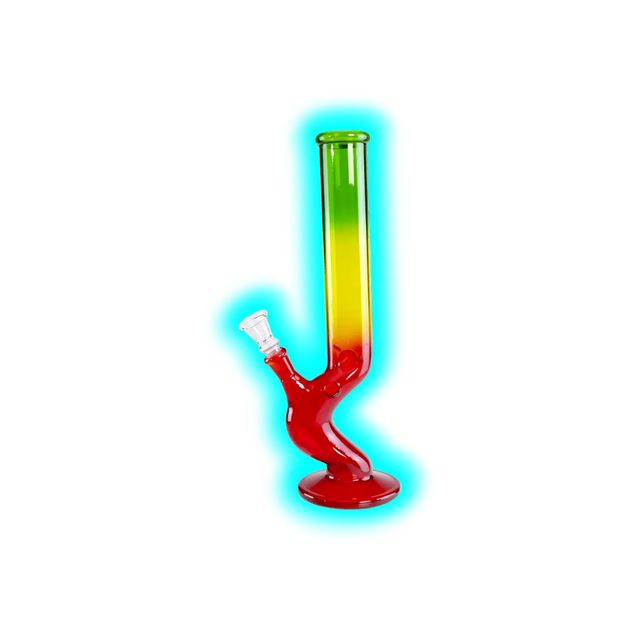 Rasta Ice Bong gebogen 31cm