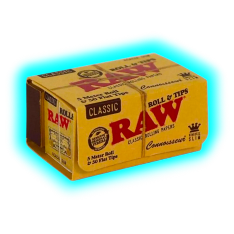 RAW Connoisseur Rolls 5m + 50 Perforated Tips