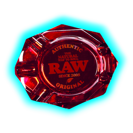 RAW Glass Ashtray Ruby Red