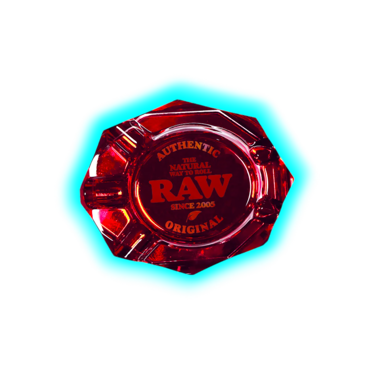 RAW Glass Ashtray Ruby Red