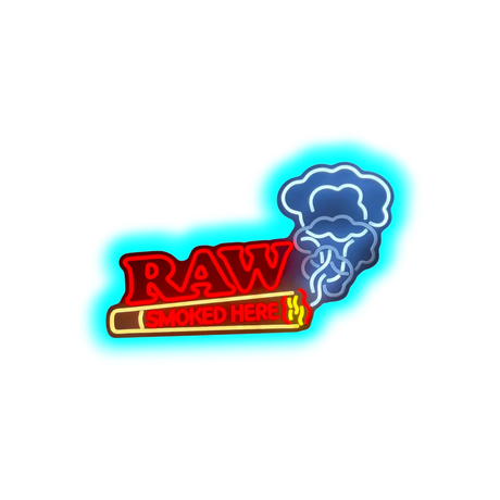 RAW LED Sign RAW Smoked Here