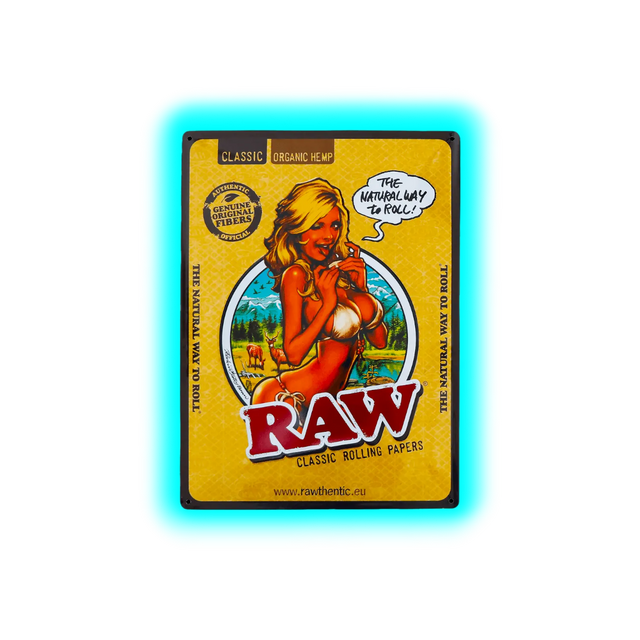 RAW Retro Tin Sign RJB