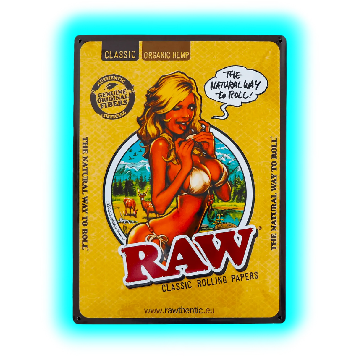 RAW Retro Tin Sign RJB