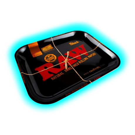 RAW Rolling Tray L Black Metal 275 x 340mm