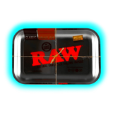 RAW Rolling Tray L Silver Metal 275 x 340mm
