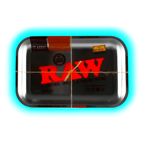 RAW Rolling Tray L Silver Metal 275 x 340mm
