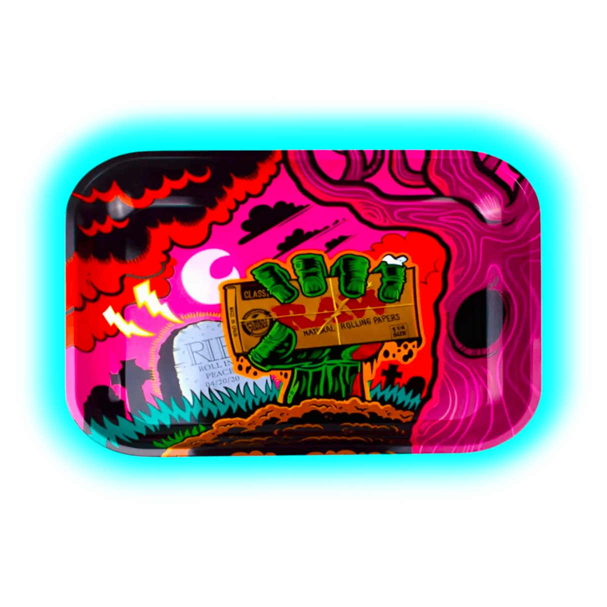 RAW Rolling Tray L Zombie RIP 275 x 340mm