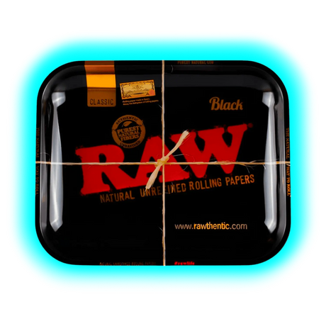 RAW Rolling Tray M Black Metal 175 x 275mm