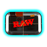 RAW Rolling Tray M Silver Metal 175 x 275mm