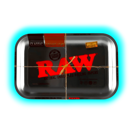 RAW Rolling Tray M Silver Metal 175 x 275mm