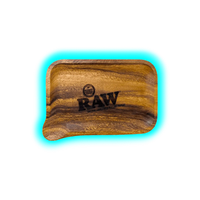 RAW Rolling Tray M Wooden with Pour-out 175 x 275mm
