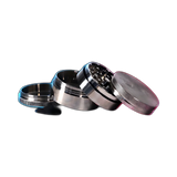 RAW Stainless Steel Grinder with Magnet and Sifter 4parts 60mm in der Frontansicht