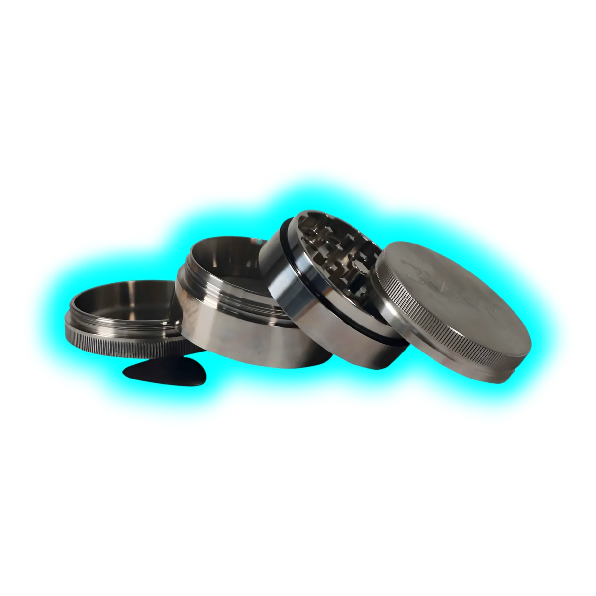 RAW Stainless Steel Grinder with Magnet and Sifter 4parts 60mm