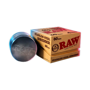 RAW Stainless Steel Grinder with Magnet and Sifter 4parts 60mm