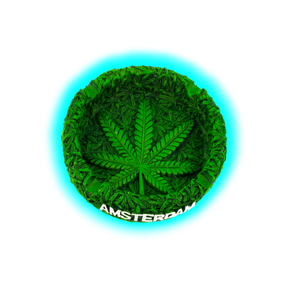 Resin Ashtray AMS Green 13cm