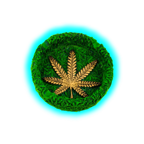 Resin Ashtray Gold Leaf 13cm