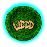 Resin Ashtray Weed 13cm
