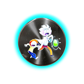 Rick and Morty Aluminium Grinder Black 2 Parts 50mm
