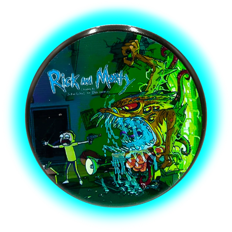 Rick and Morty Aluminium Grinder Black 4 Parts 50mm