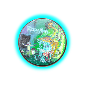 Rick and Morty Aluminium Grinder Black 2 Parts 50mm