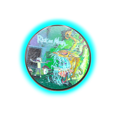 Rick and Morty Aluminium Grinder Black 2 Parts 50mm