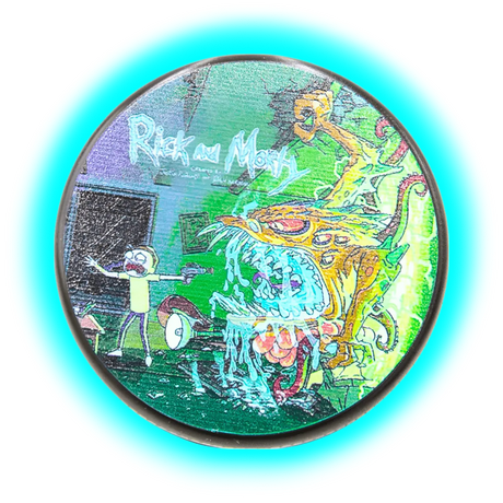 Rick and Morty Aluminium Grinder Black 2 Parts 50mm