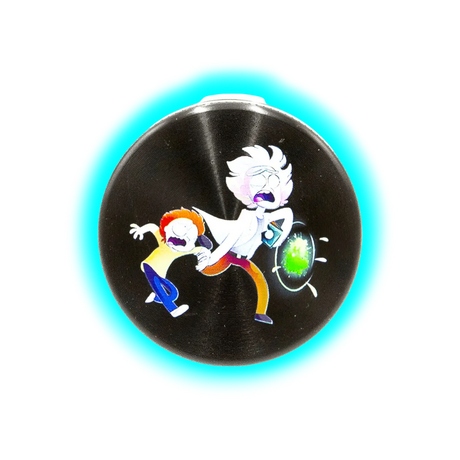 Rick and Morty Aluminium Grinder Black 4 Parts 50mm