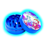 Rick and Morty Aluminium Grinder Blue 2 Parts 50mm