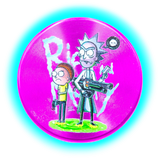 Rick and Morty Aluminium Grinder Purple 2 Parts 50mm