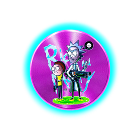 Rick and Morty Aluminium Grinder Purple 4 Parts 50mm