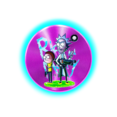 Rick and Morty Aluminium Grinder Purple 4 Parts 50mm