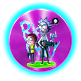 Rick and Morty Aluminium Grinder Purple 4 Parts 50mm