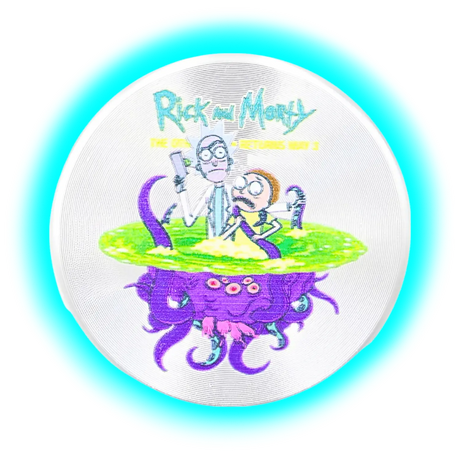 Rick and Morty Aluminium Grinder Silver 2 Parts 50mm