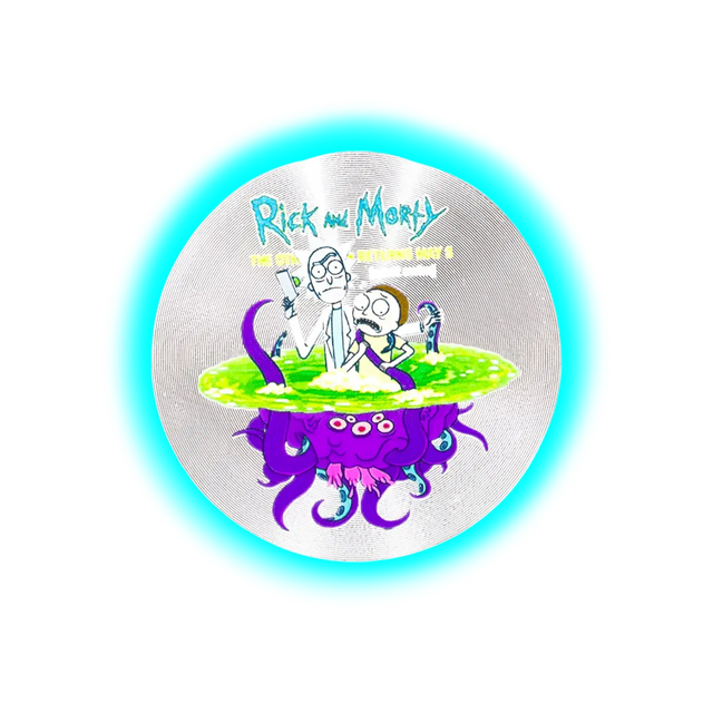 Rick and Morty Aluminium Grinder Silver 4 Parts 50mm