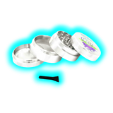 Rick and Morty Aluminium Grinder Silver 4 Parts 50mm