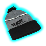 Rolling Papers x Raw Knit Hat Black Grey
