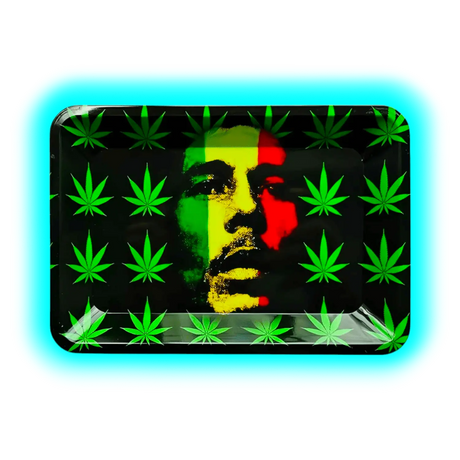 Rolling Tray M Bob Marley Leaves 175 x 275mm