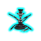 Sahbi Shisha 24 cm Two Tubes Black